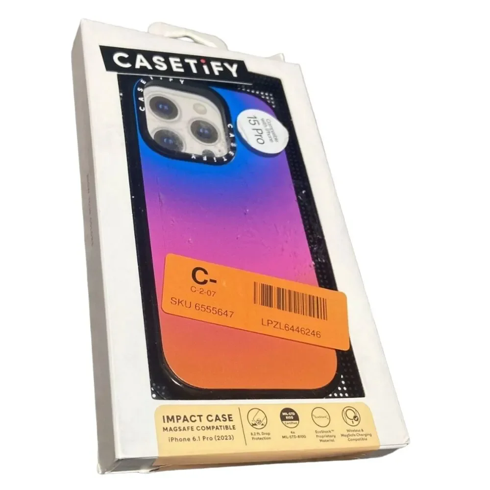 CASETiFY iPhone 15 Pro MagSafe Case Impact Protection Gradient Clear Cover
